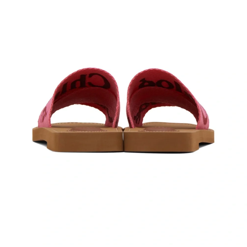 Chloe Pink Woody Sandals - Picture 4 of 7